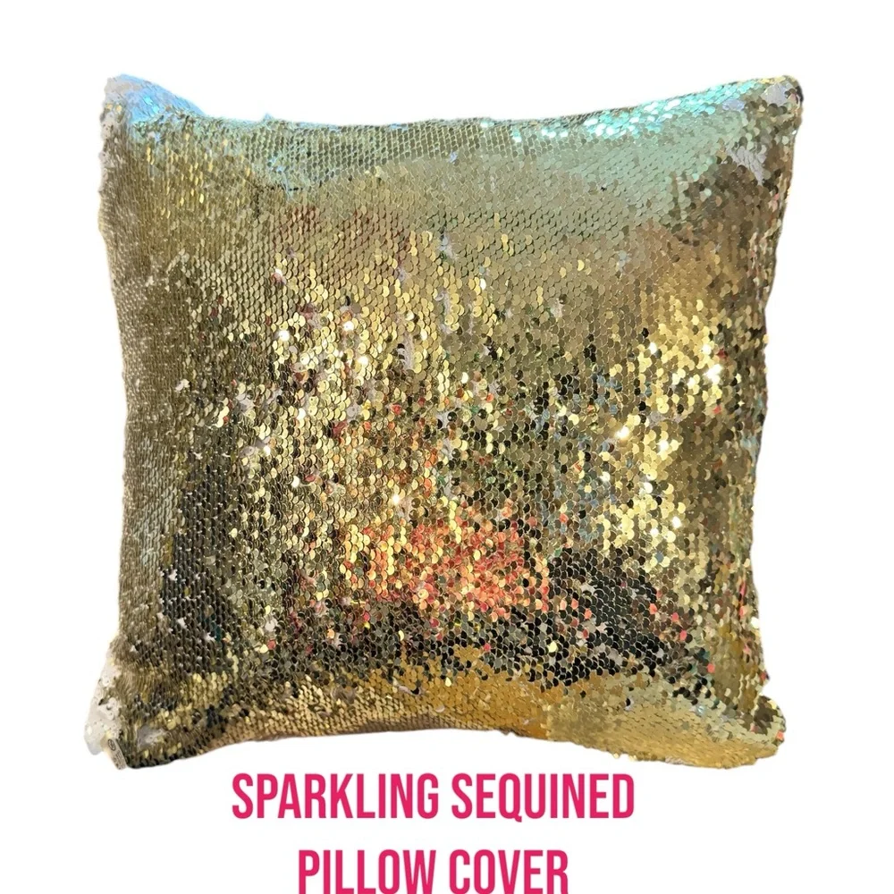 🩷 Sequined Pillow Cover Reveals Hidden Message 🩷 Pillow Insert Sold Separately - Picture 3 of 4